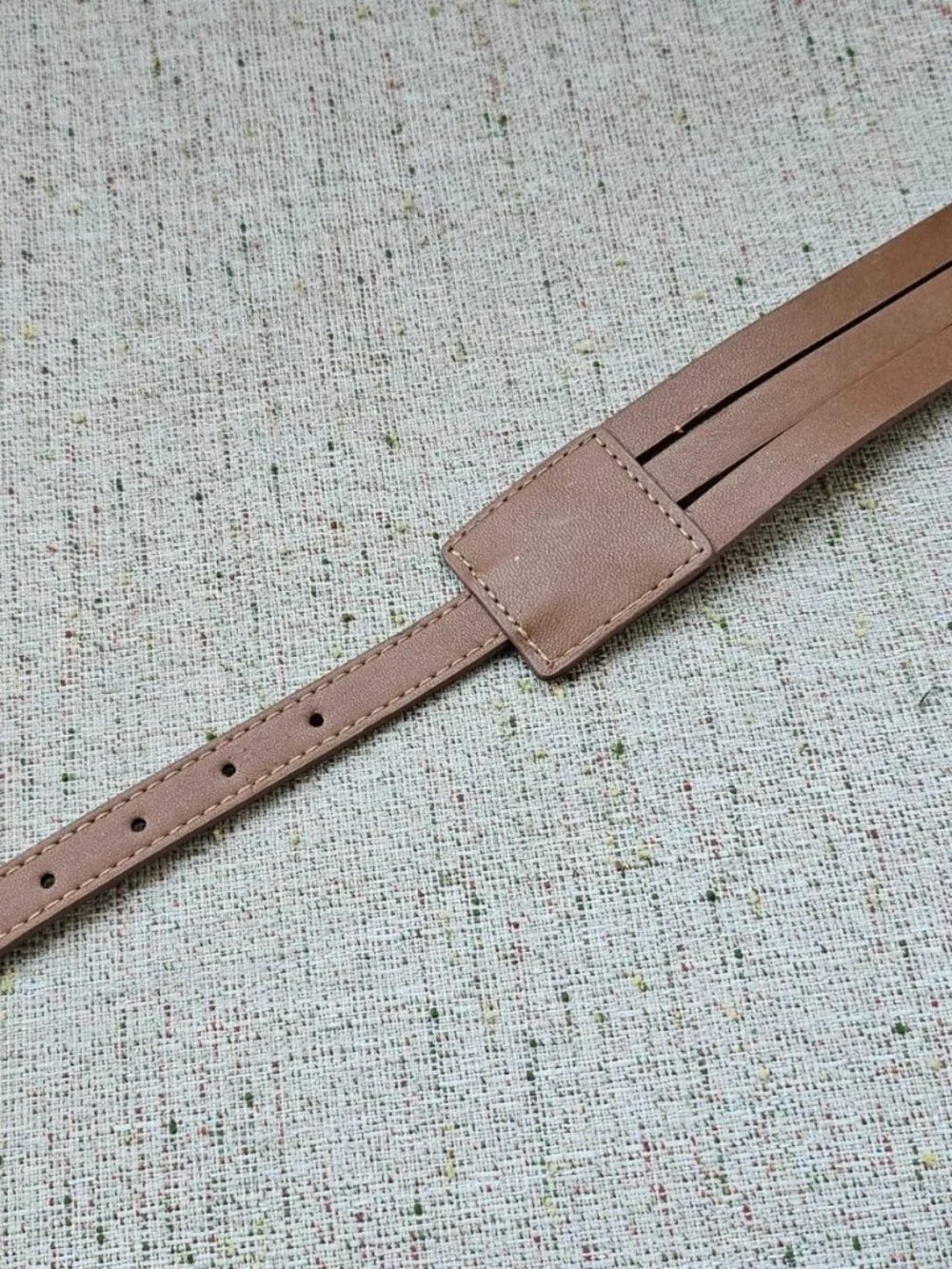 LODIS Belt Leather Brown 3 Strand Women Waistband Pin Buckle Size M/L NWT